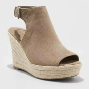 Universal Threads Cayla Microsuede Espadrille Wedges